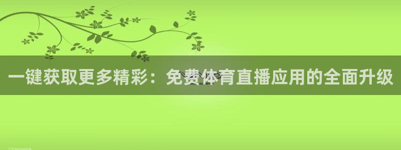 51视频在线直播nba：一键获取更多精彩：免费体育直播应用的全面升级